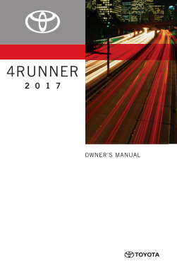 2017 Toyota 4Runner Owners Manual